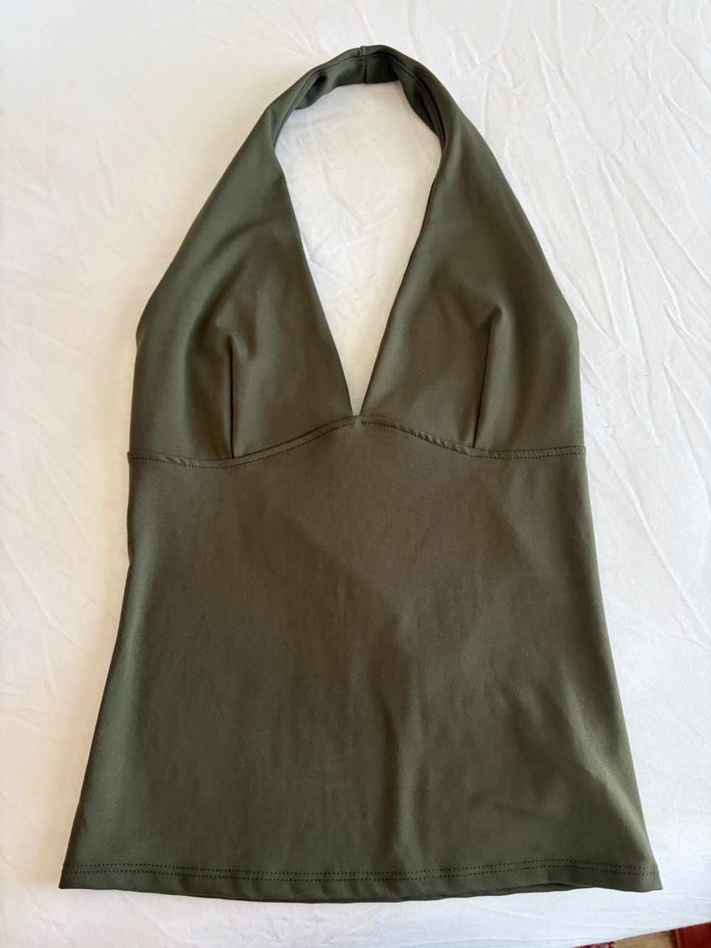 Free People Olive Green Halter Camisole Top
